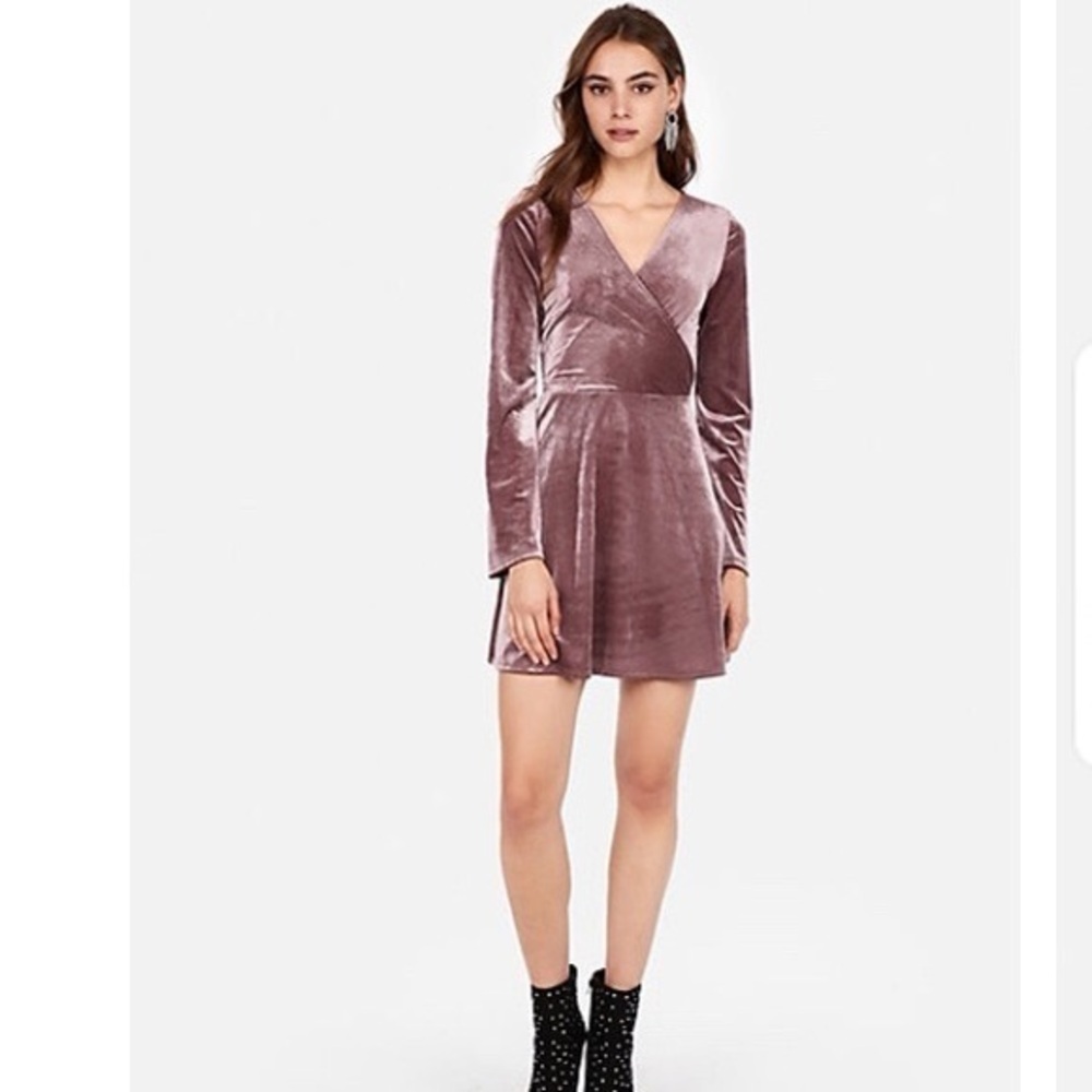 Express Velvet Fit and Flare‎ Dress Size Medium